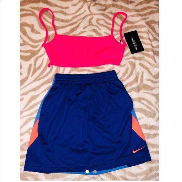 PrettyLittleThing Dresses & Skirts - Reworked Nike skirt paired with PLT bandeau top